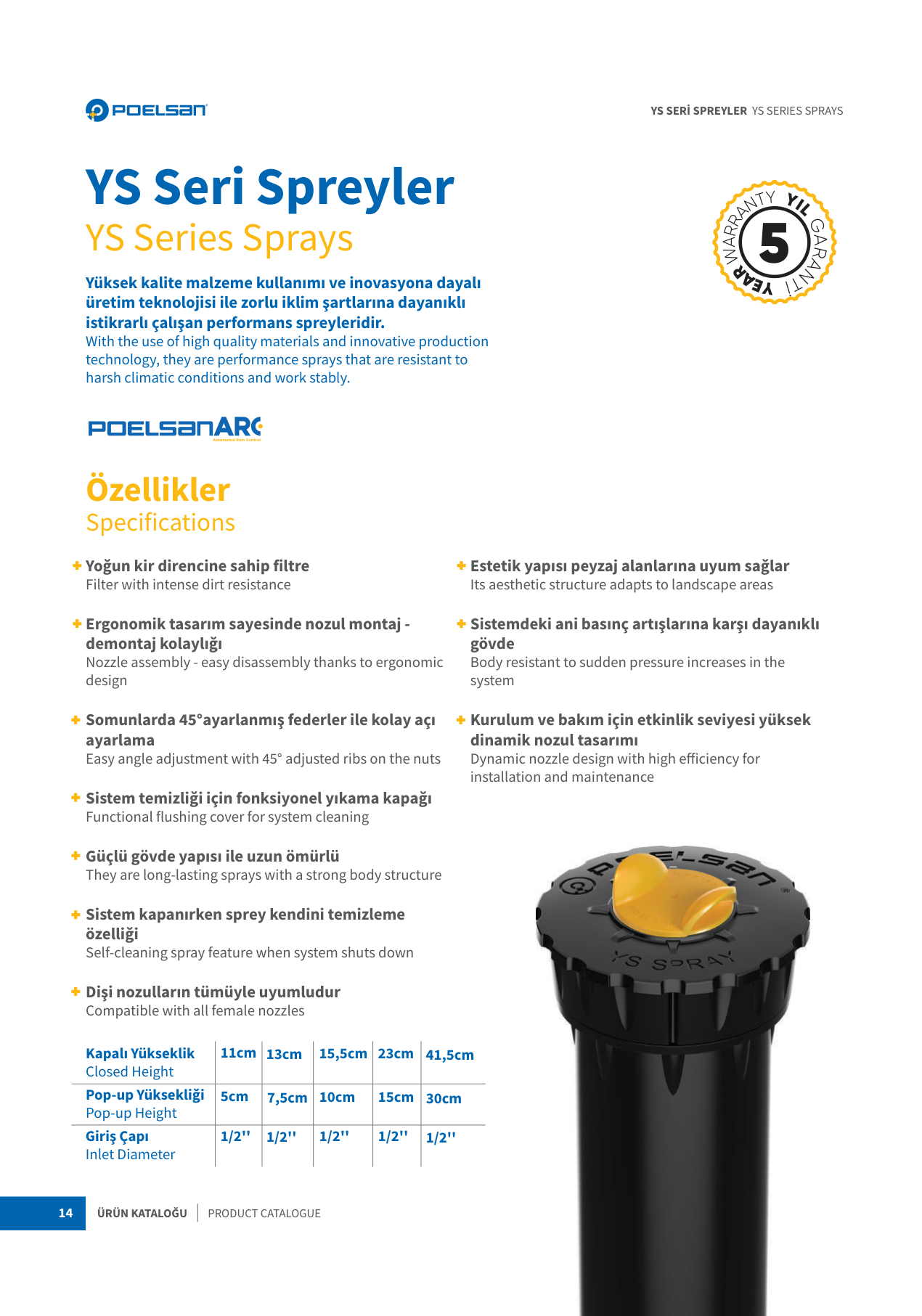 Irrigatore spray serie YS - immagine 2