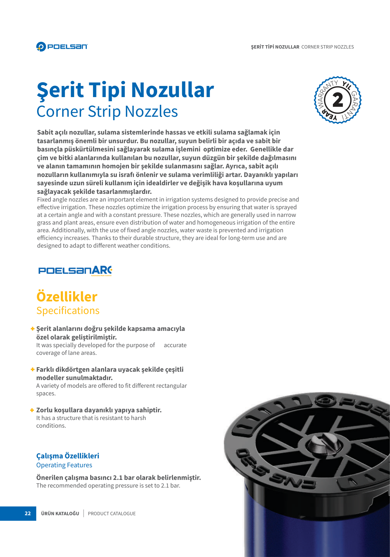 Dysze paskowe / narożne dysze paskowe (Corner Strip Nozzles) - obrazek 2